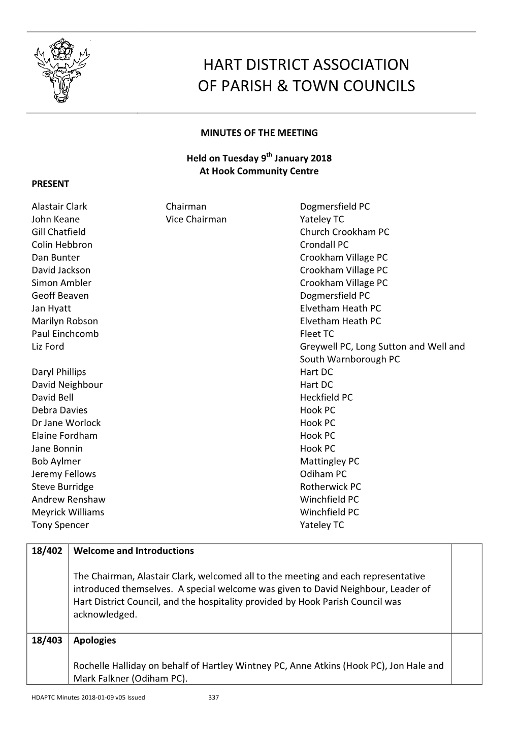 Hart District Association of Parish & Town Councils