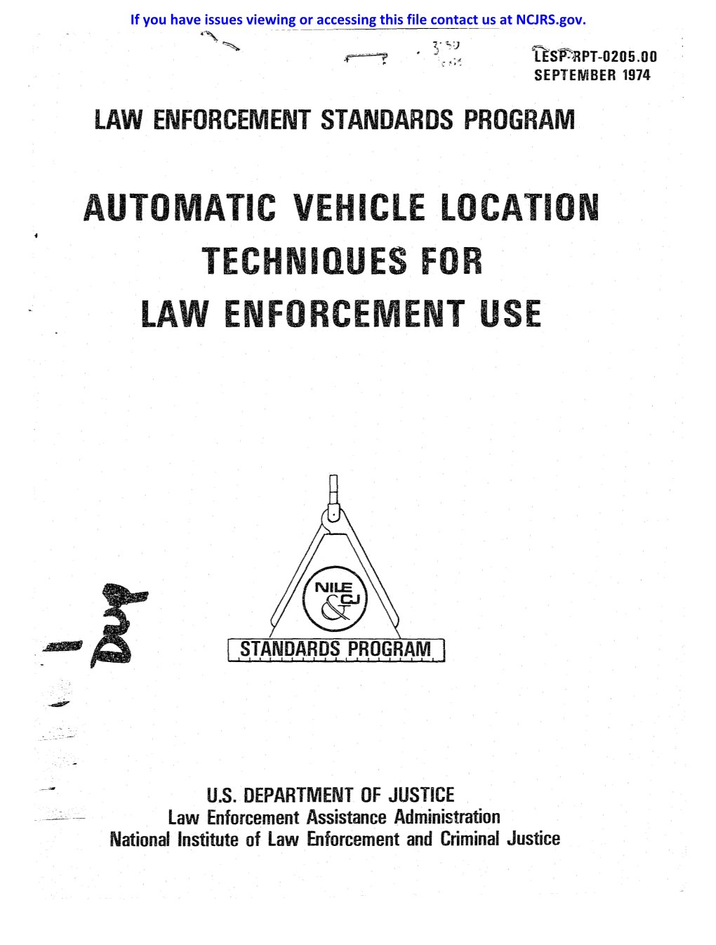 Automatic Vehicle Location Techniques for Law Enforce Ent Use