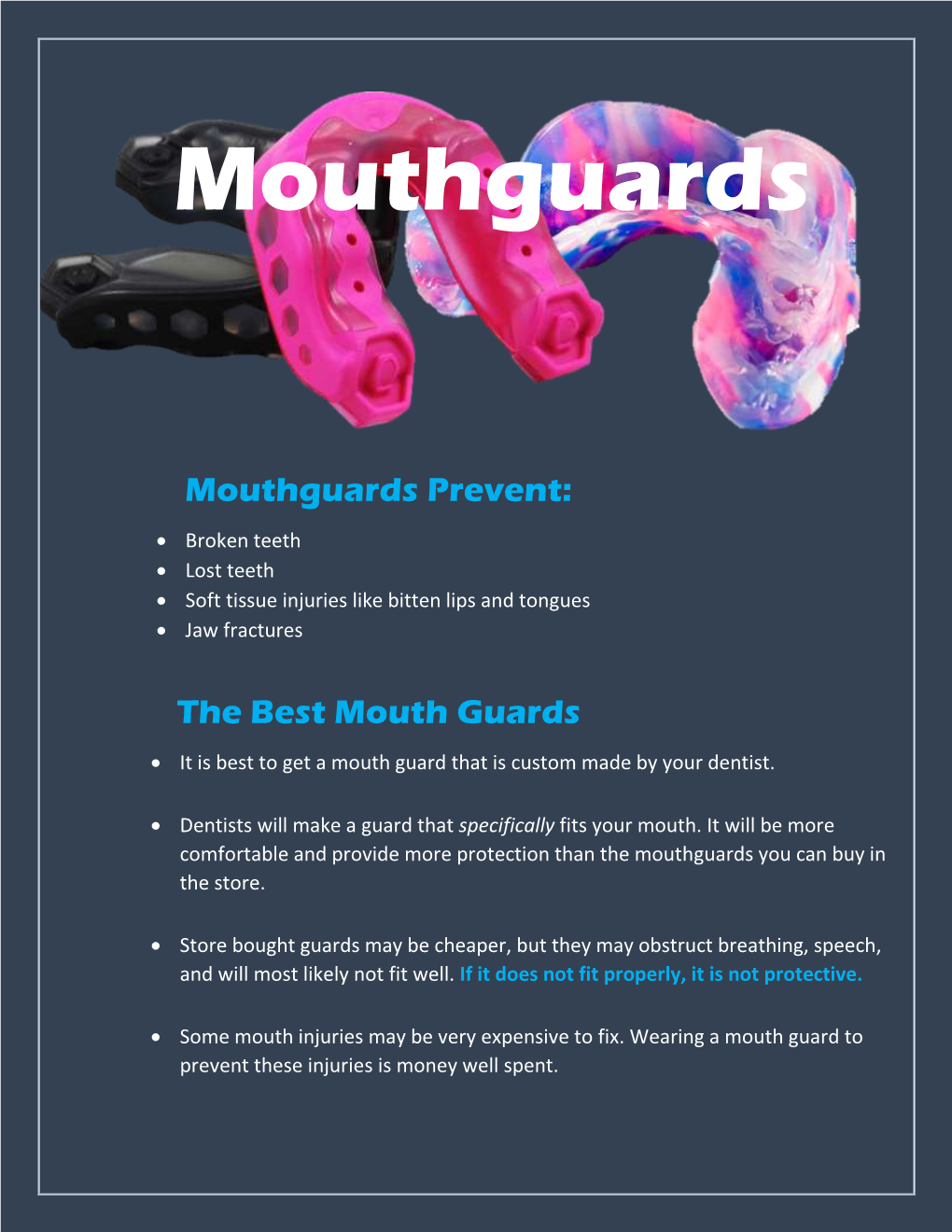 Mouthguards (PDF)