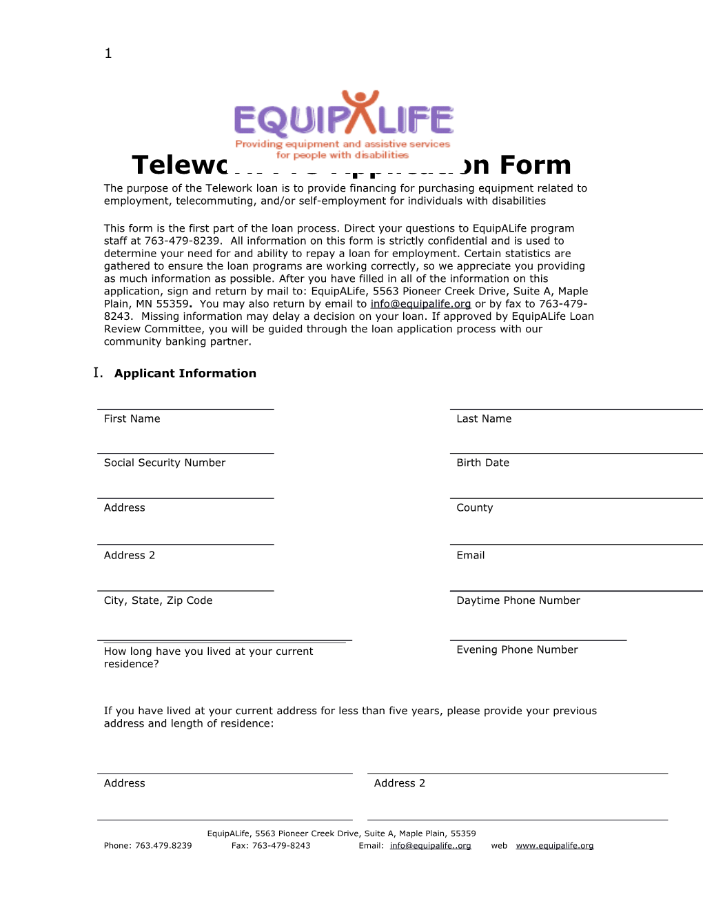 Telework Application Form