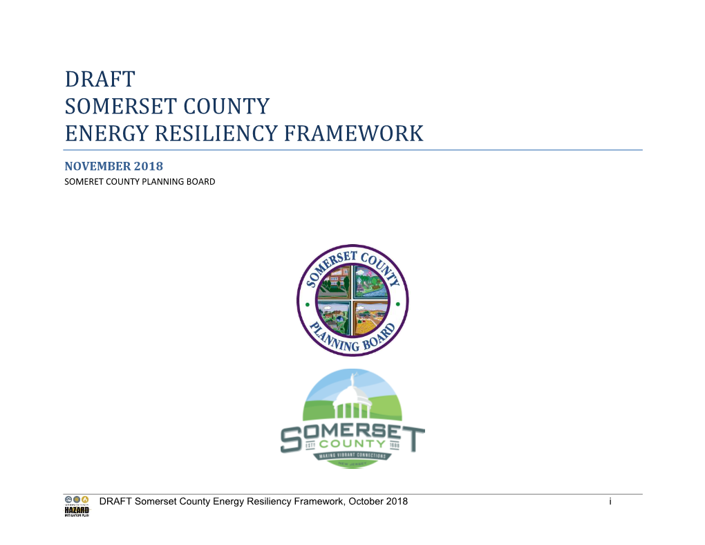 Draft Somerset County Energy Resiliency Framework