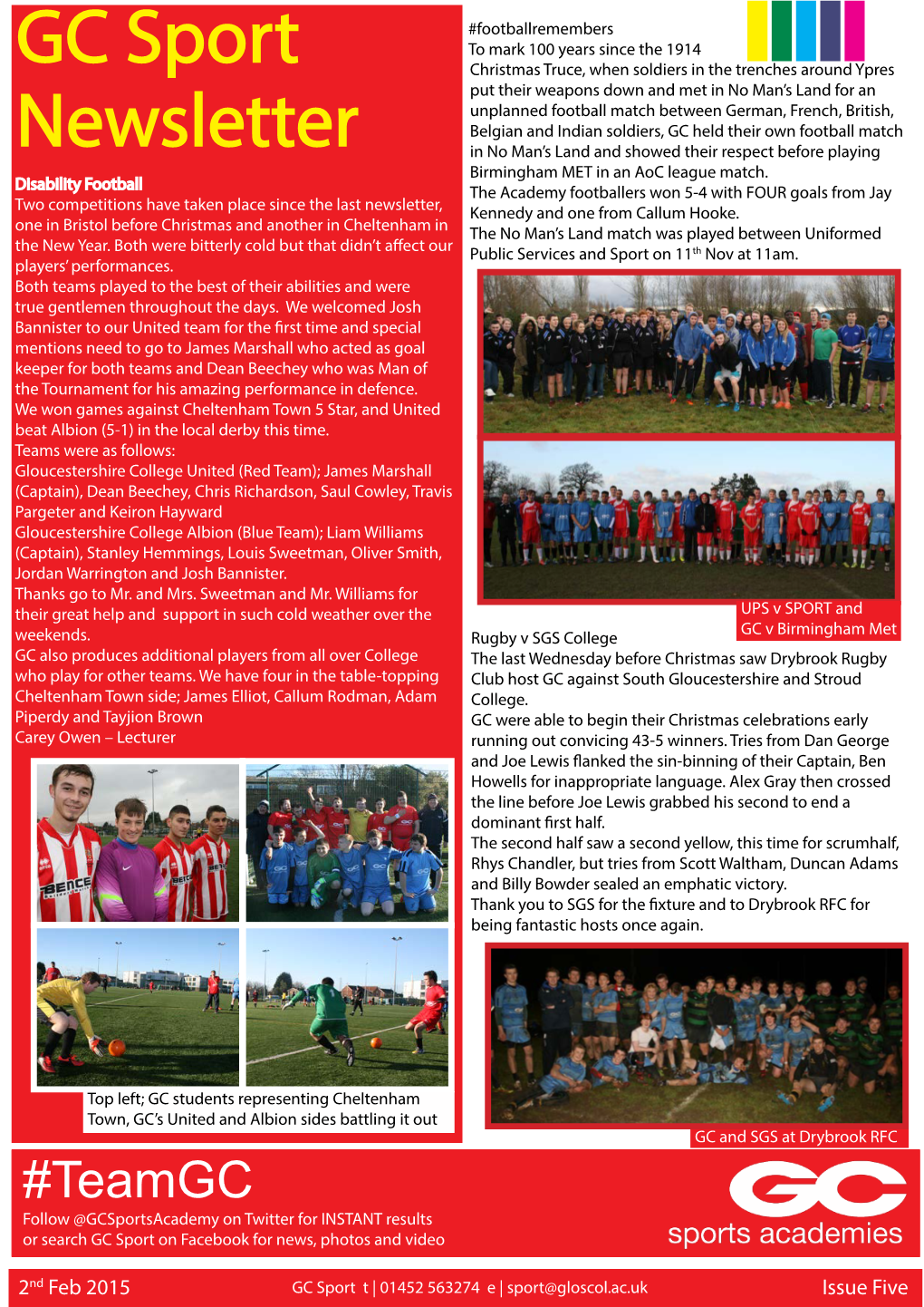 GC Sport Newsletter