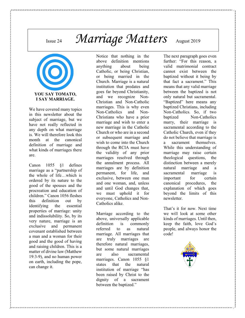 Marriage Matters August 2019