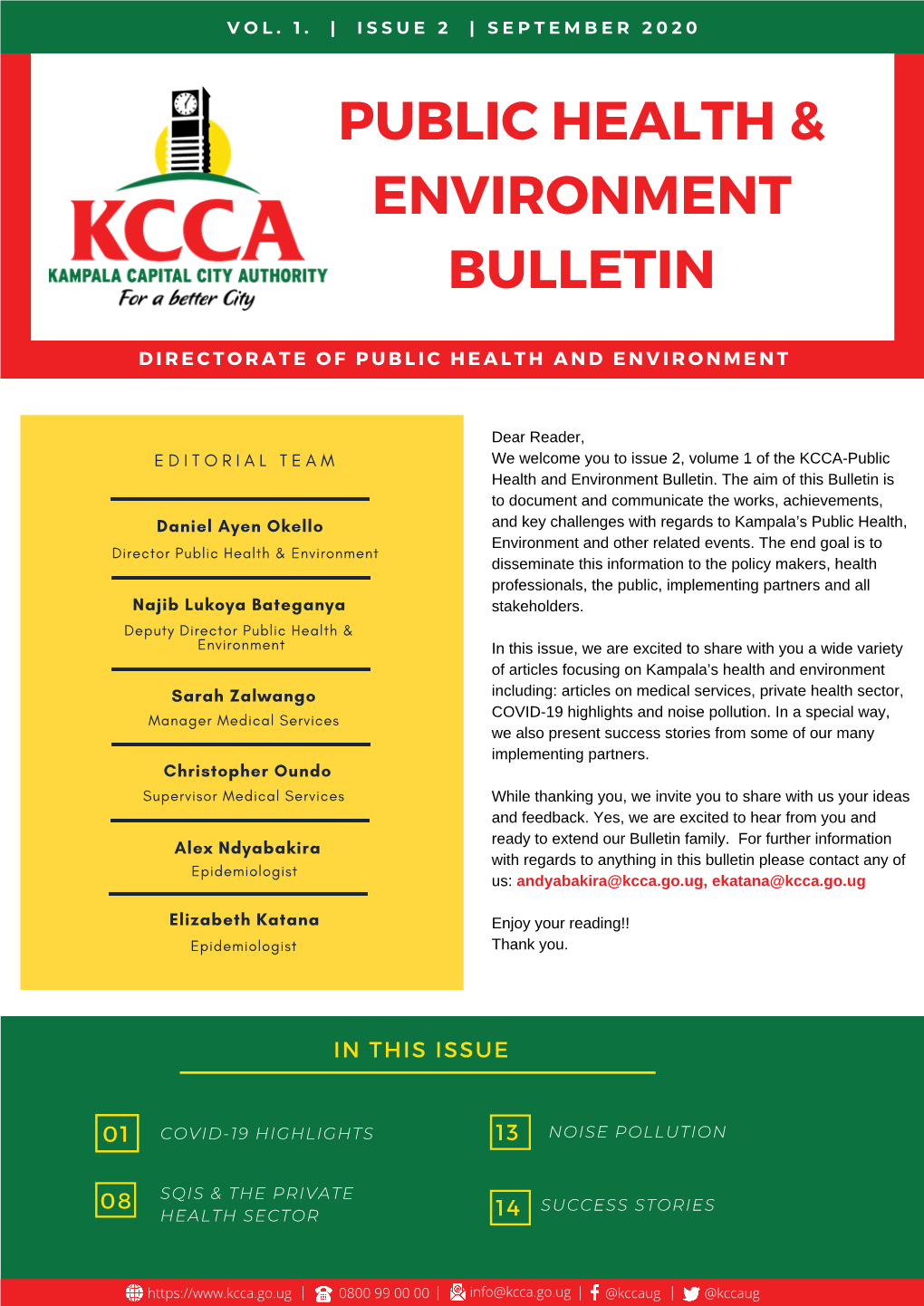 Public Health Environment Bulletin