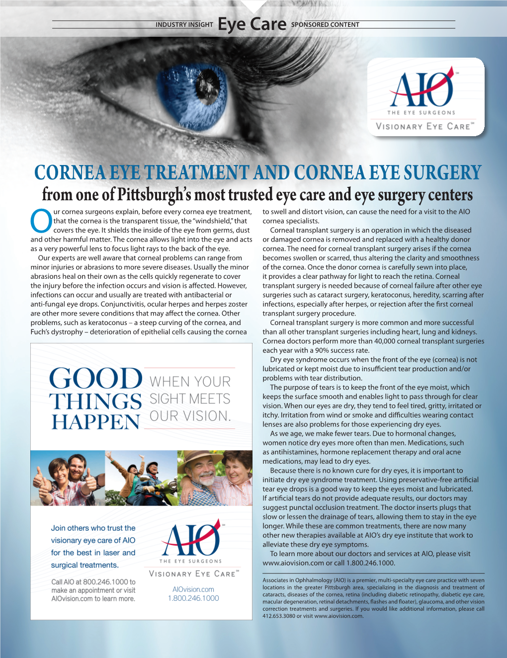Cornea Eye Treatment and Cornea Eye Surgery