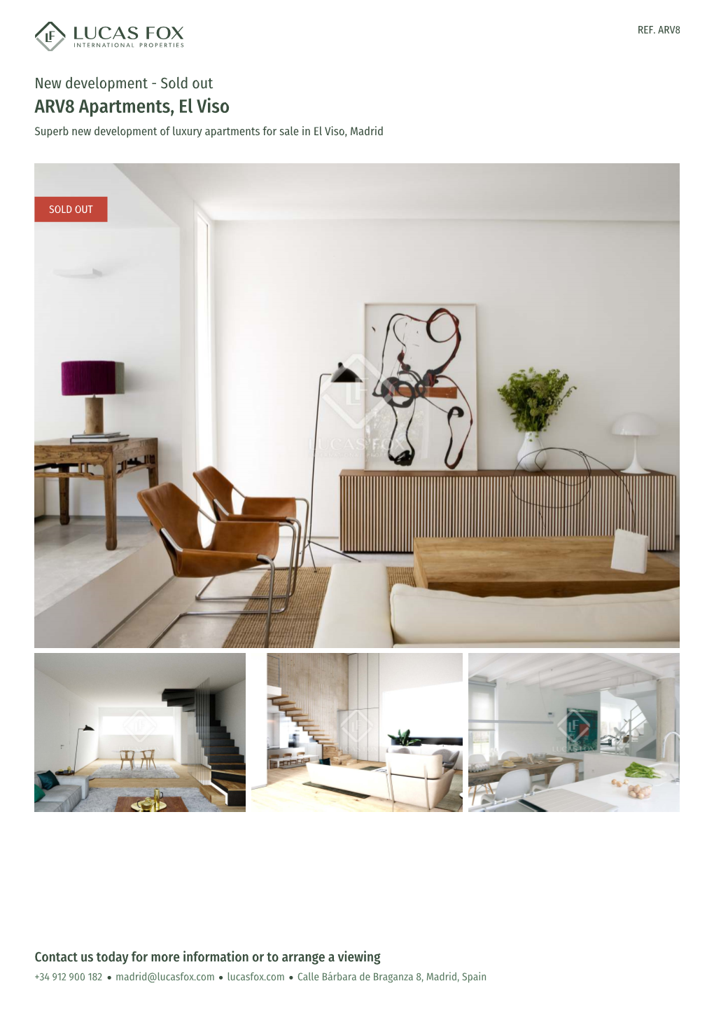 ARV8 Apartments, El Viso Superb New Development of Luxury Apartments for Sale in El Viso, Madrid
