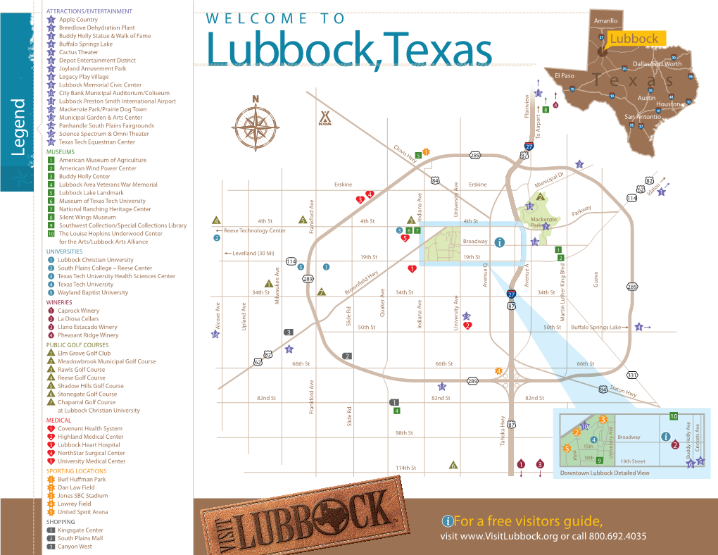 Map of Lubbock