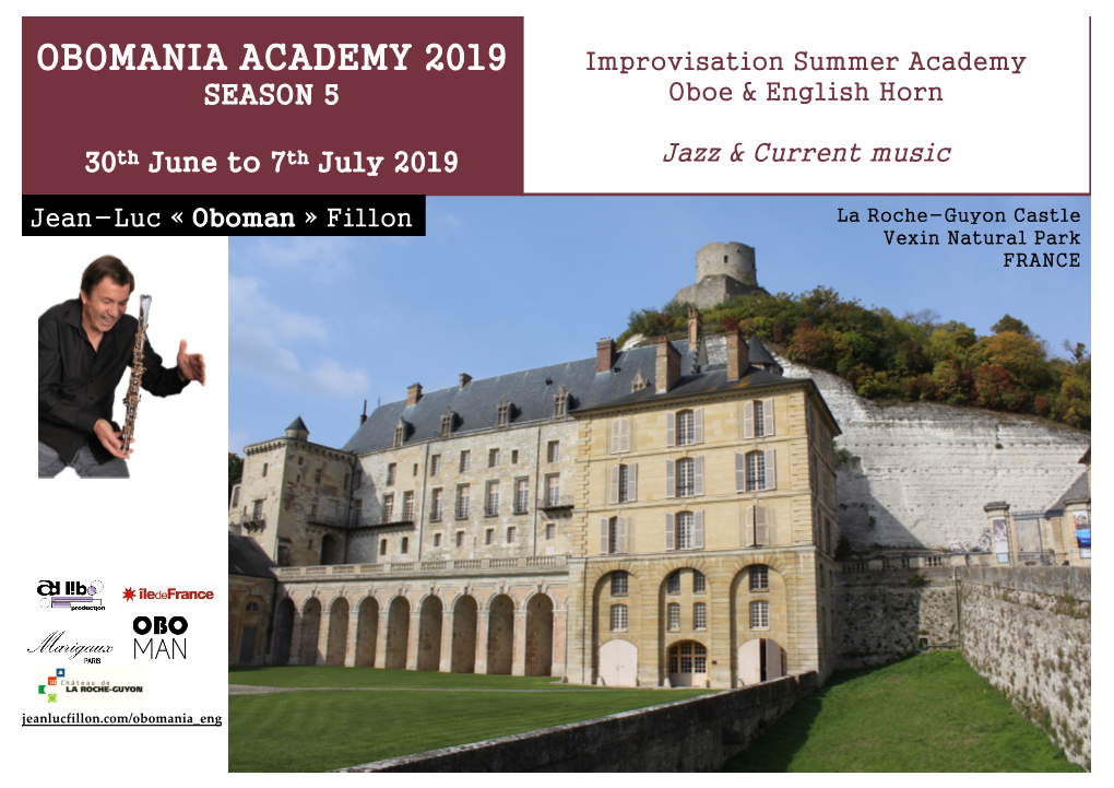 OBOMANIA ACADEMY 2019 Improvisation Summer Academy SEASON 5 Oboe & English Horn