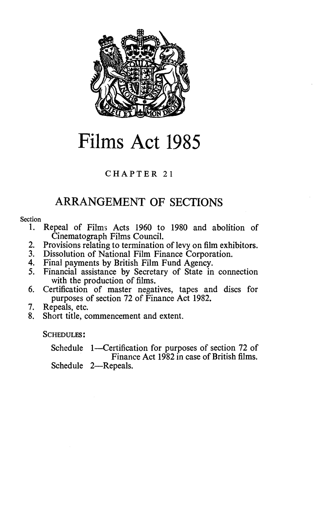 Films Act 1985