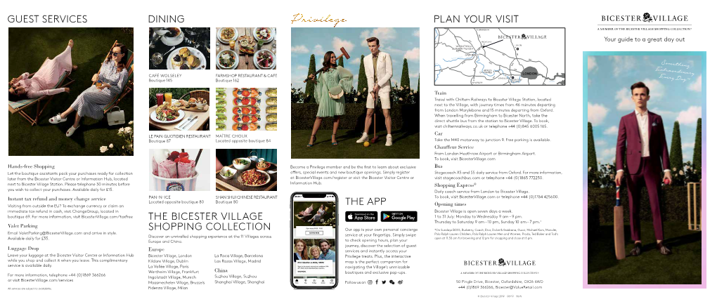 Plan Your Visit the Bicester Village Shopping