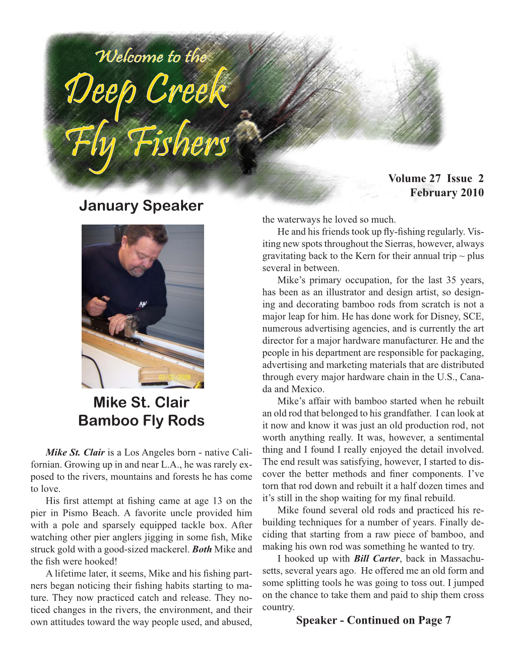 January Speaker Mike St. Clair Bamboo Fly Rods