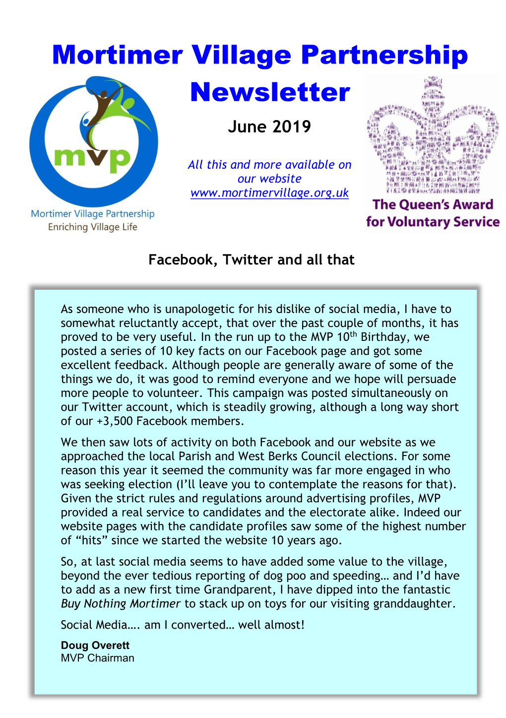 MVP Newsletter June 2019