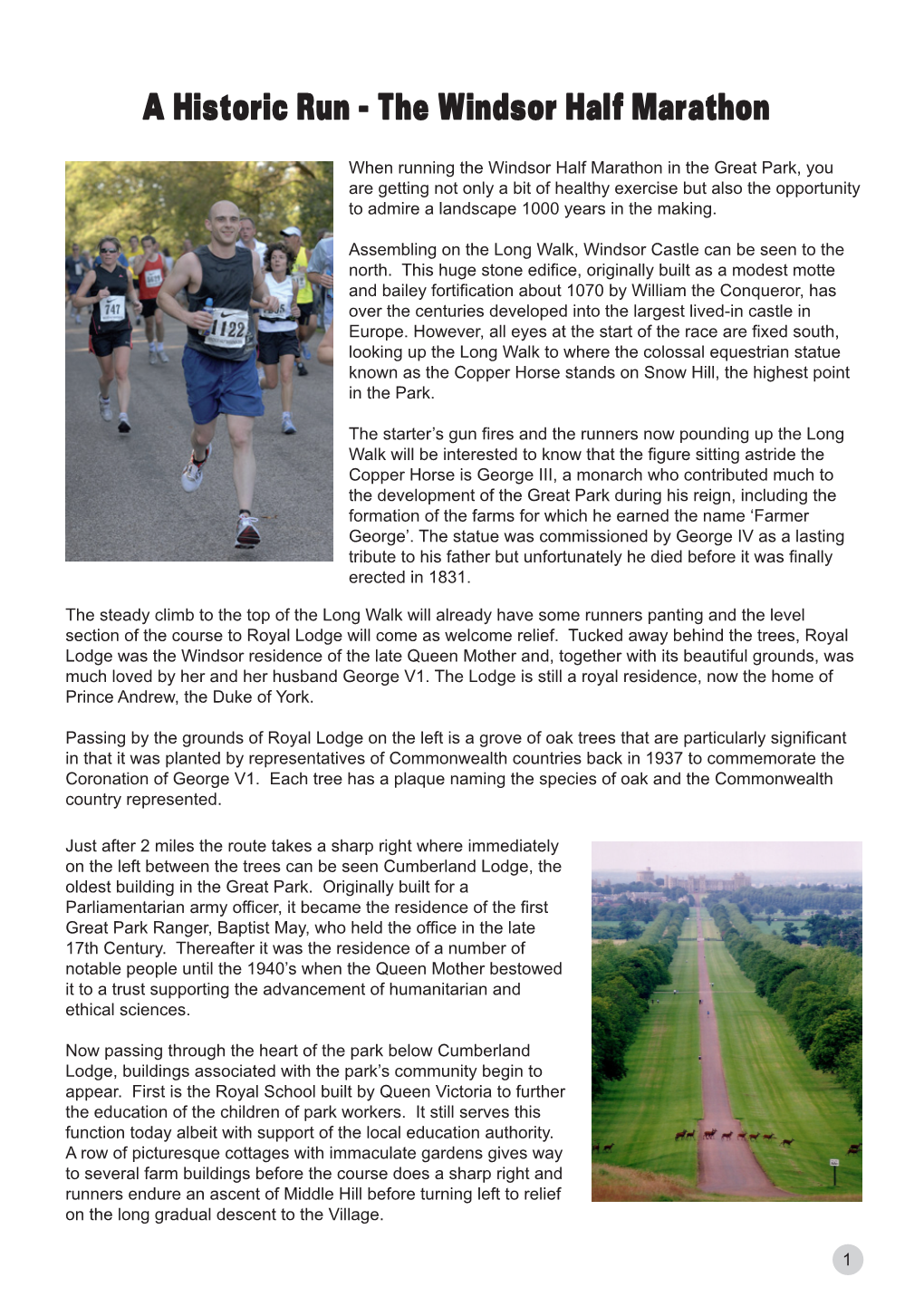 A Historic Run - the Windsor Half Marathon