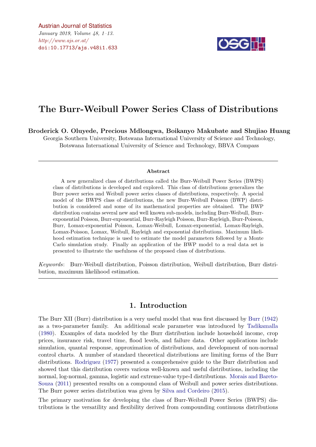 The Burr-Weibull Power Series Class of Distributions