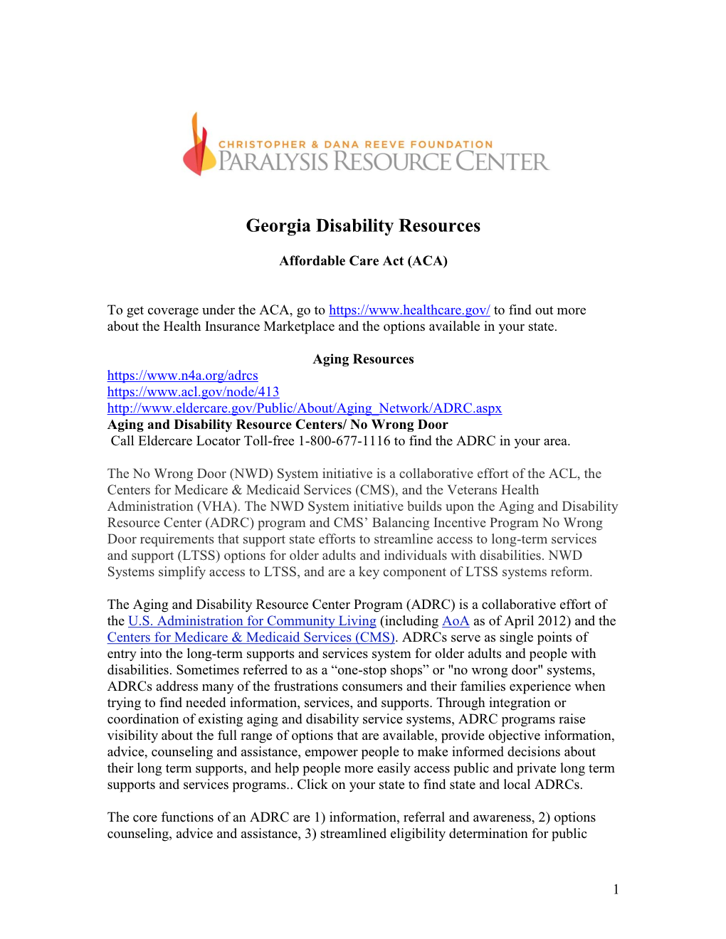 Georgia Disability Resources