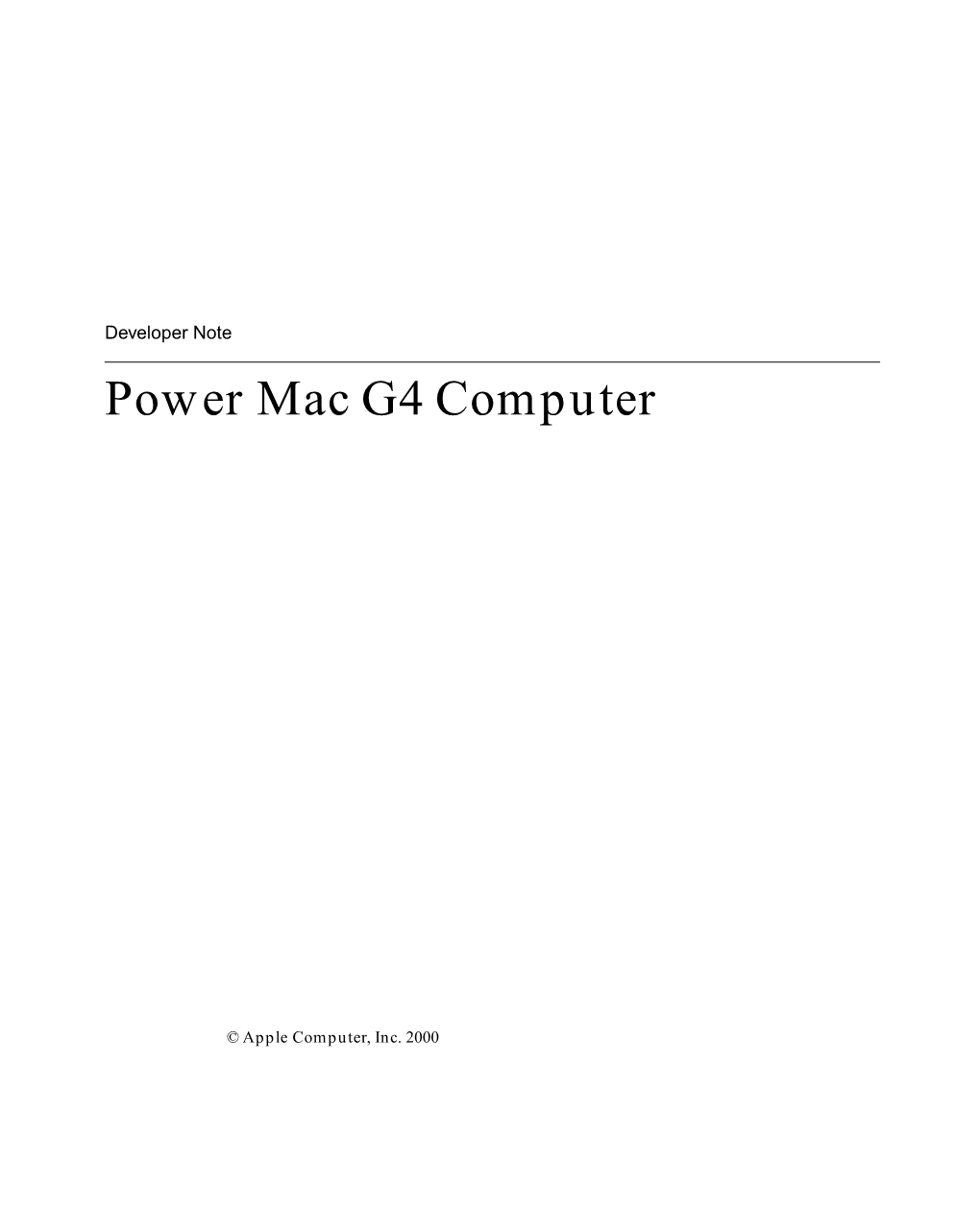 Power Mac G4 Computer