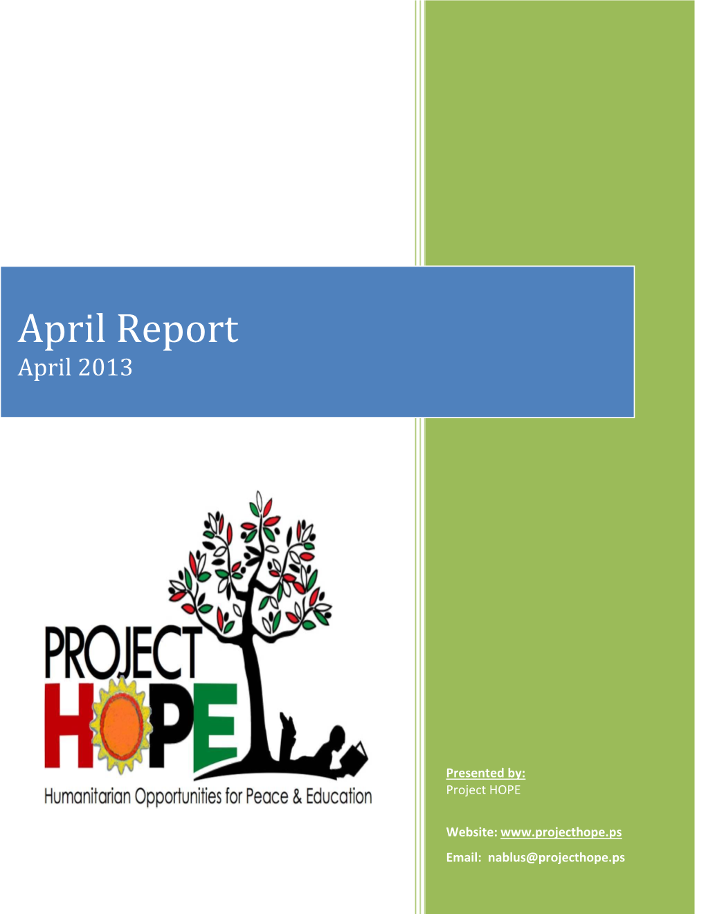 April Report April 2013