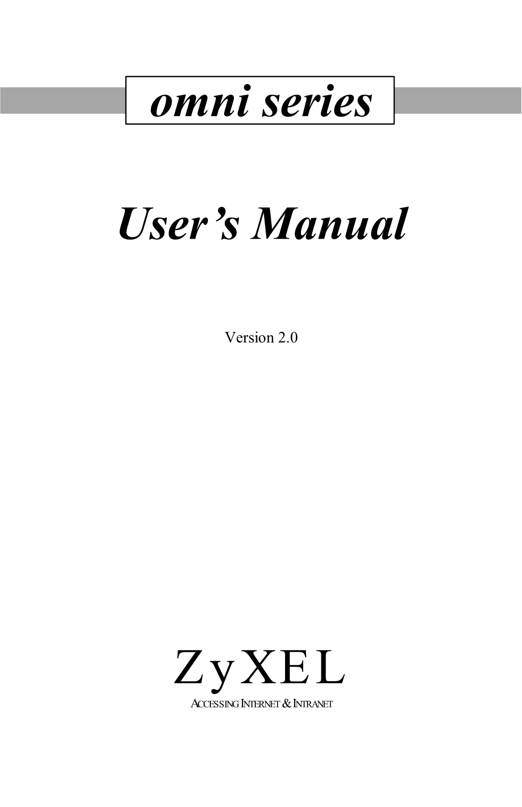 Omni Series User's Manual
