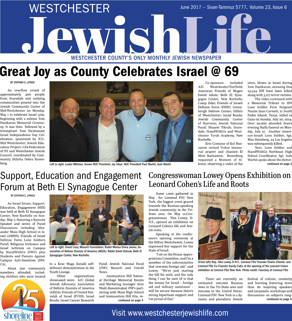 Great Joy As County Celebrates Israel @ 69 by STEPHEN E