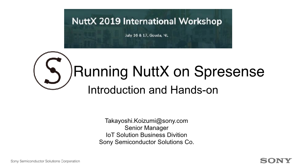 Running Nuttx on Spresense Introduction and Hands-On