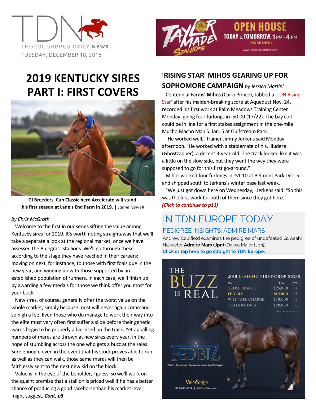 2019 Kentucky Sires Part I