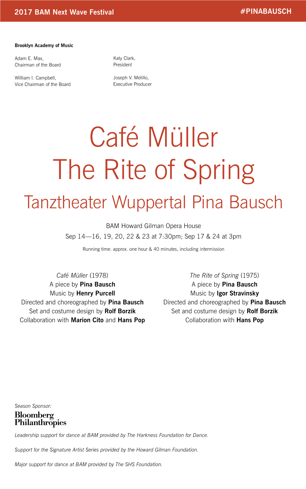 Café Müller the Rite of Spring Tanztheater Wuppertal Pina Bausch