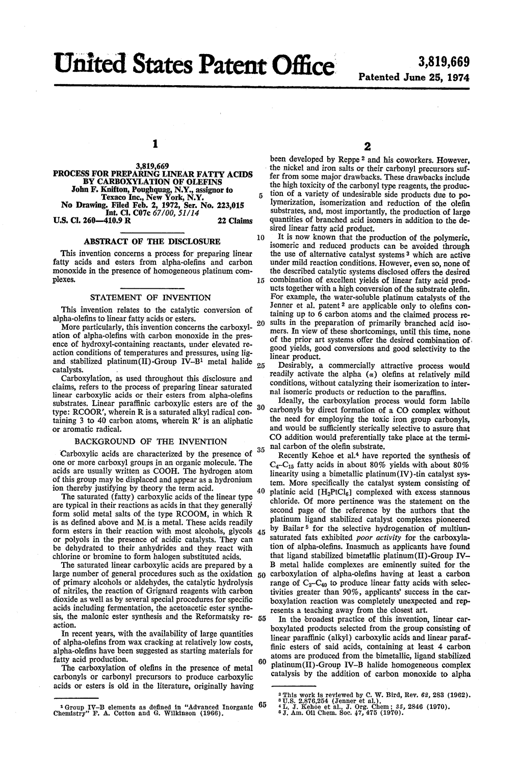 United States Patent Office Patented June 25, 1974