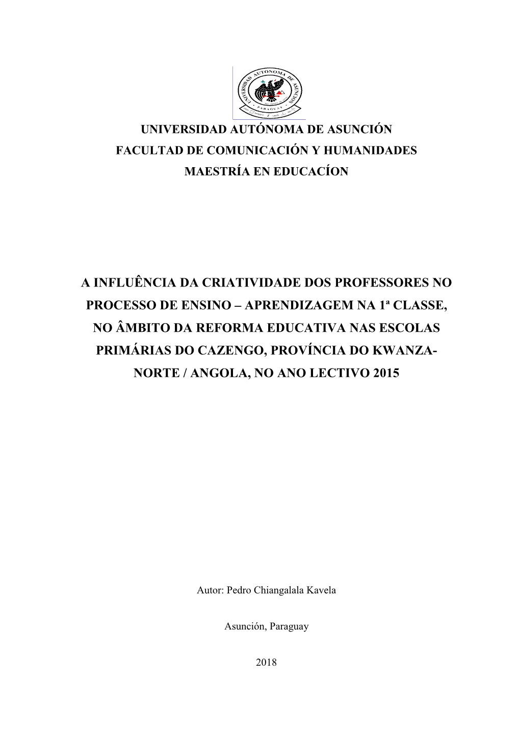 A Influência Da Criatividade Dos Professores No