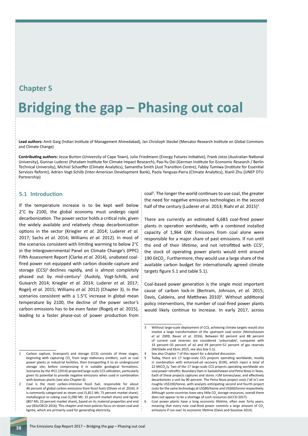 Bridging the Gap – Phasing out Coal