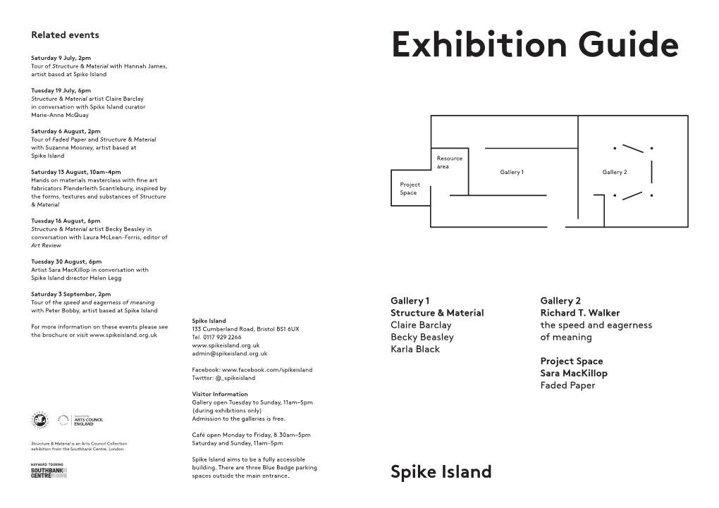 Exhibition Guide Tour of Structure & Material with Hannah James, Artist Based at Spike Island