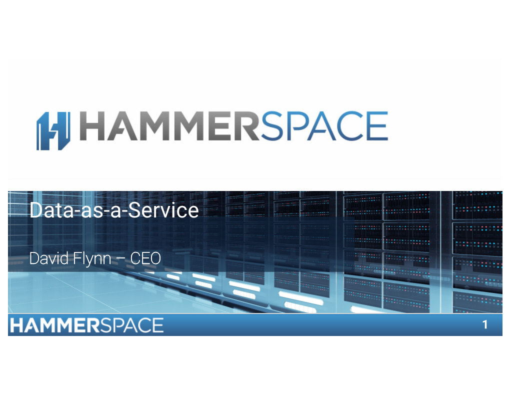 Hammerspace Intro FMS Aug 7 2019