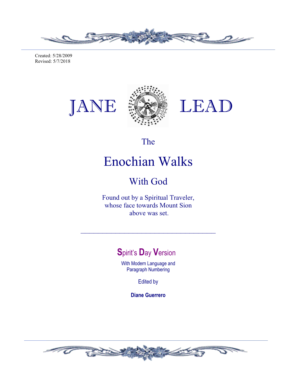 The Enochian Walks with God