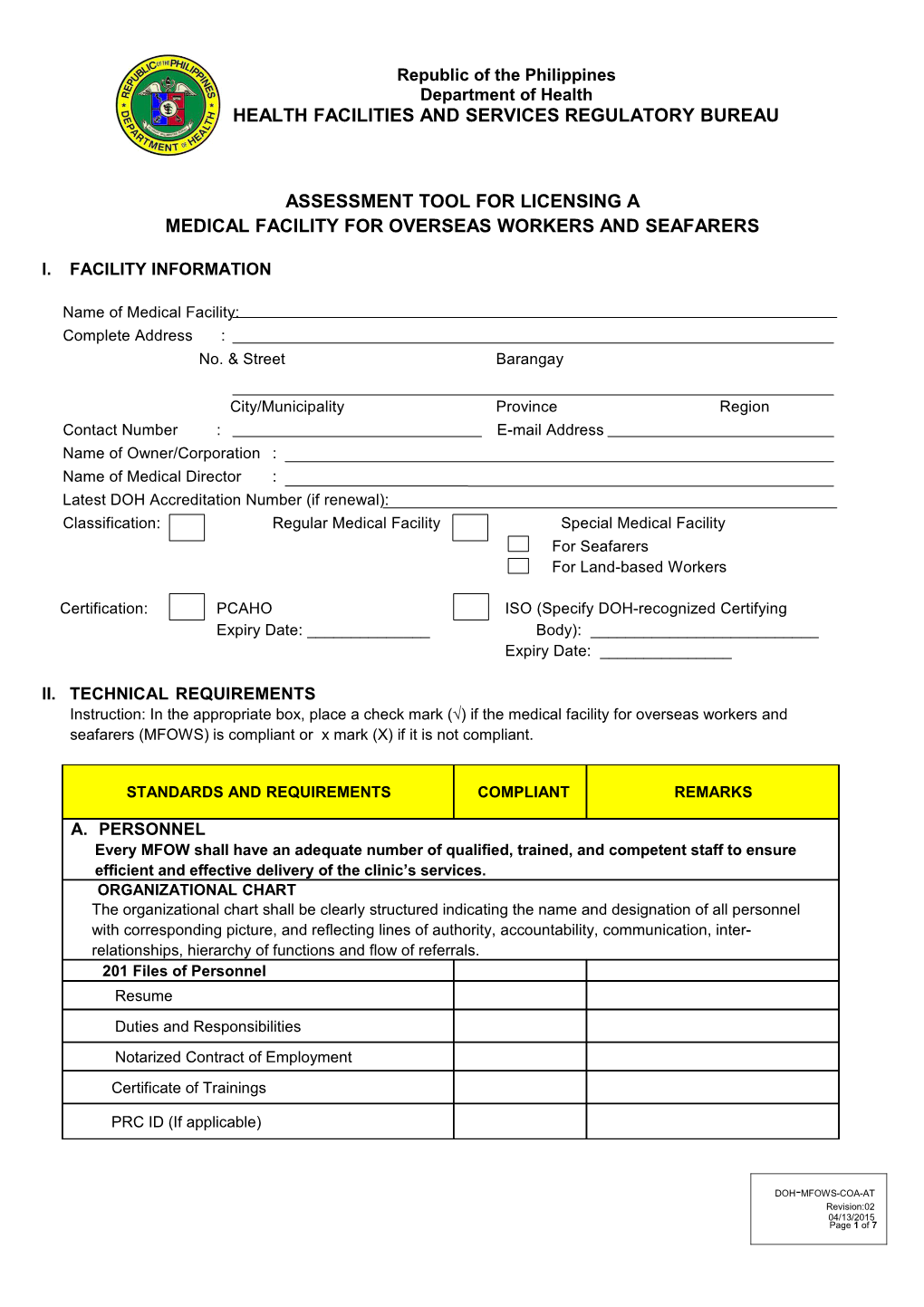 Medical Facility for Overseas Workers and Seafarers