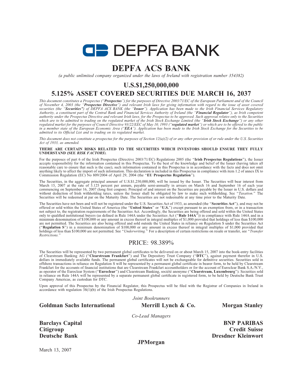 Depfa Acs Bank