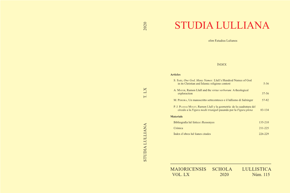 Studia Lulliana