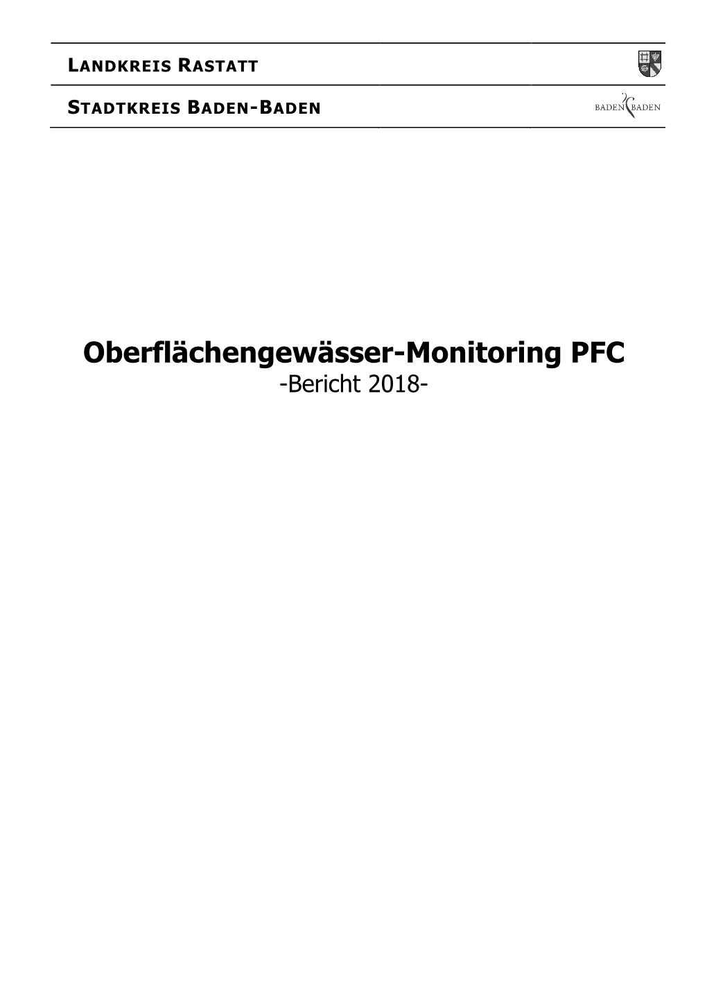 Oberflächengewässer-Monitoring PFC -Bericht 2018