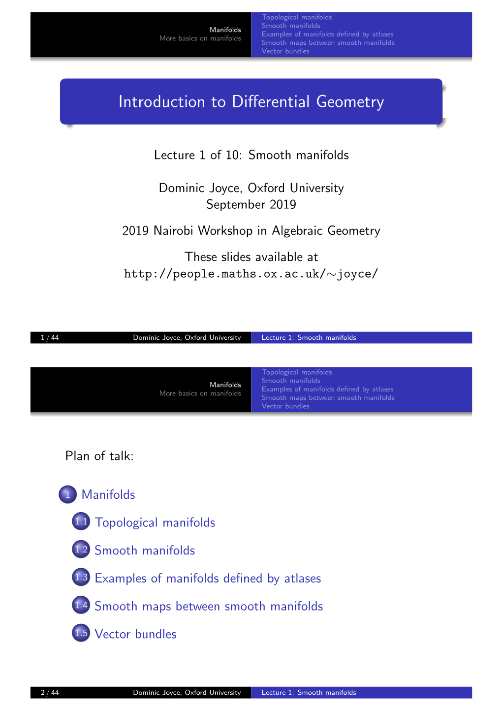 Introduction to Differential Geometry