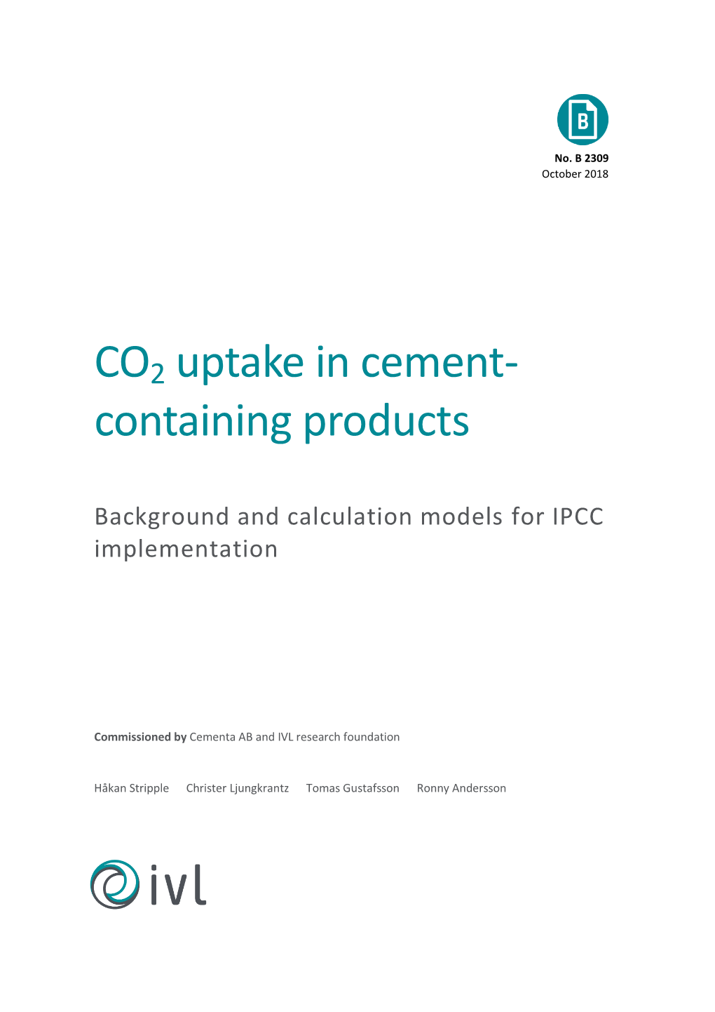 CO2 Uptake in Cement-Containing Products