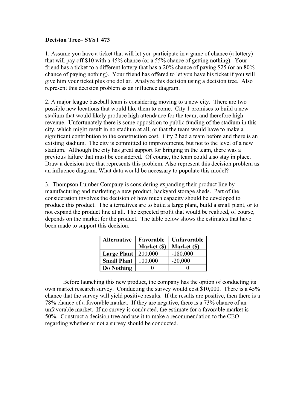 Decision Tree Homework SYST 473