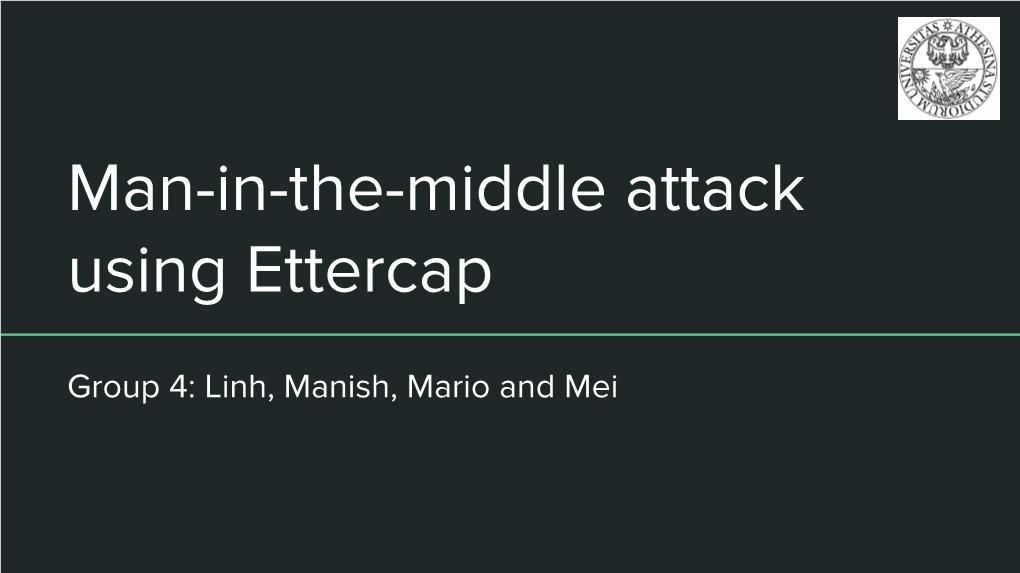 Man-In-The-Middle Attack Using Ettercap