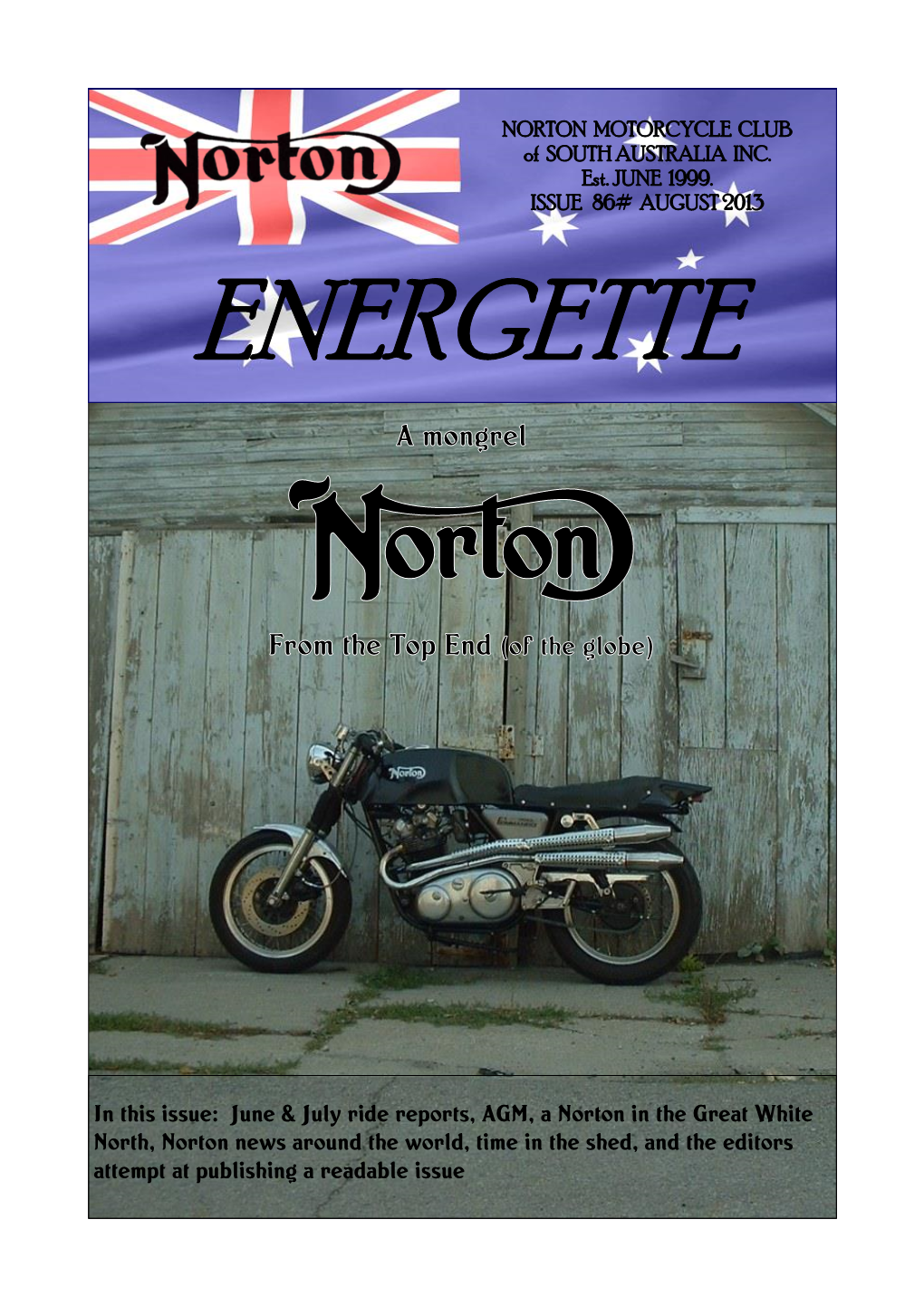 NORTON MOTORCYCLE CLUB of SOUTH AUSTRALIA INC. Est