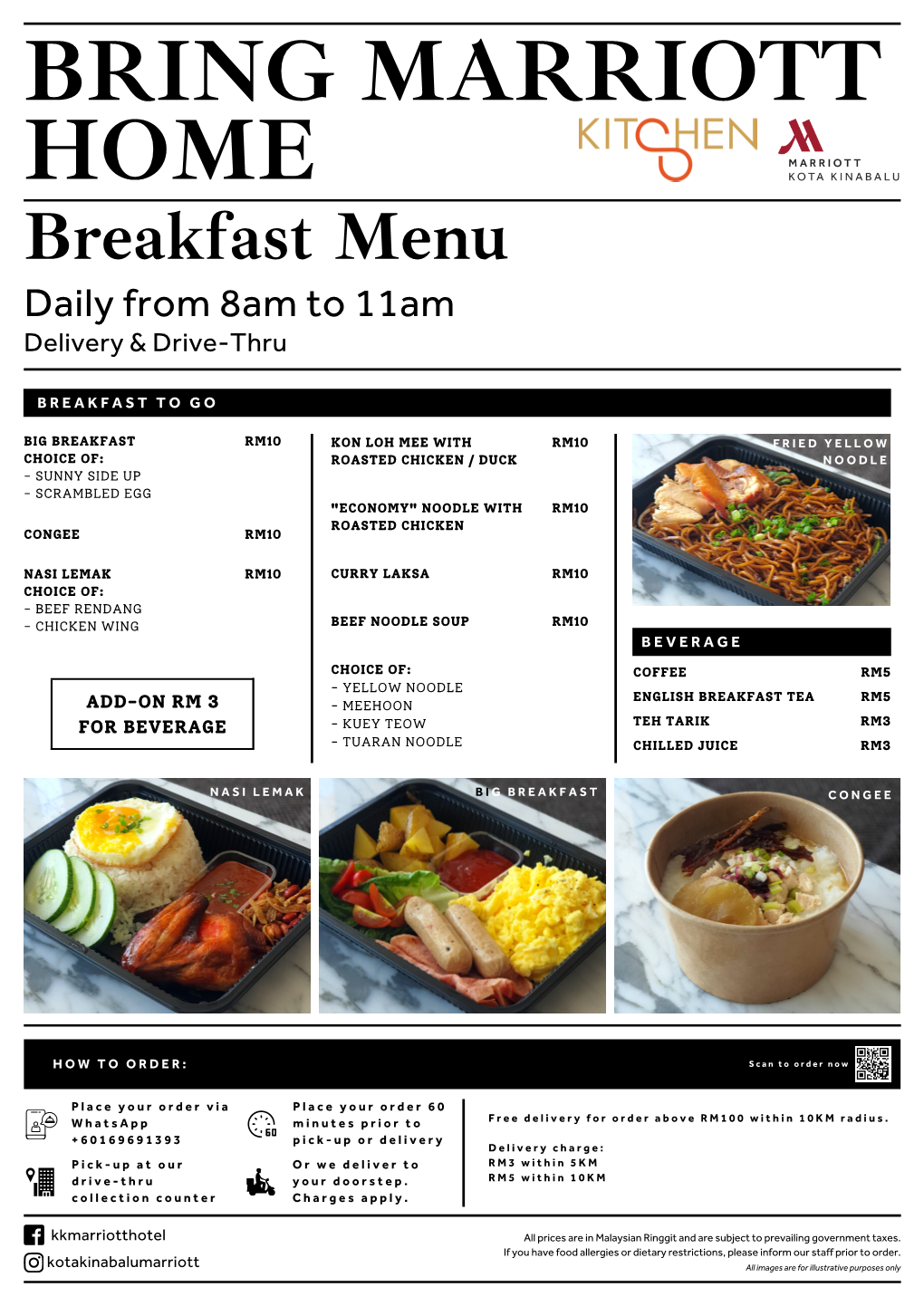 Breakfast Menu Daily from 8Am to 11Am Delivery & Drive-Thru