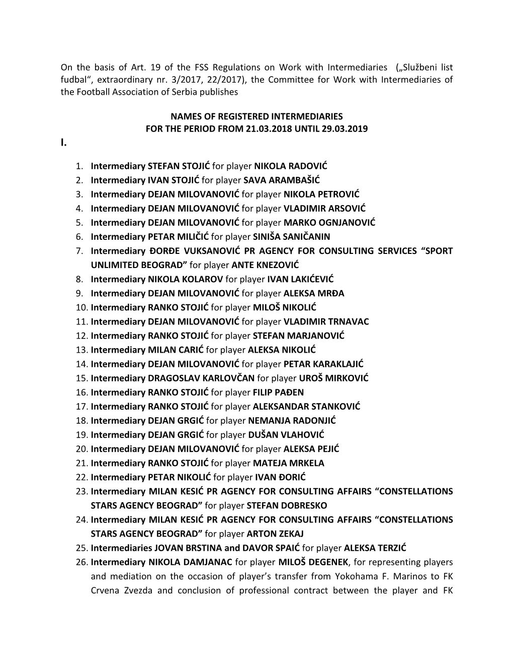 Report on Intermediaries 2018/19