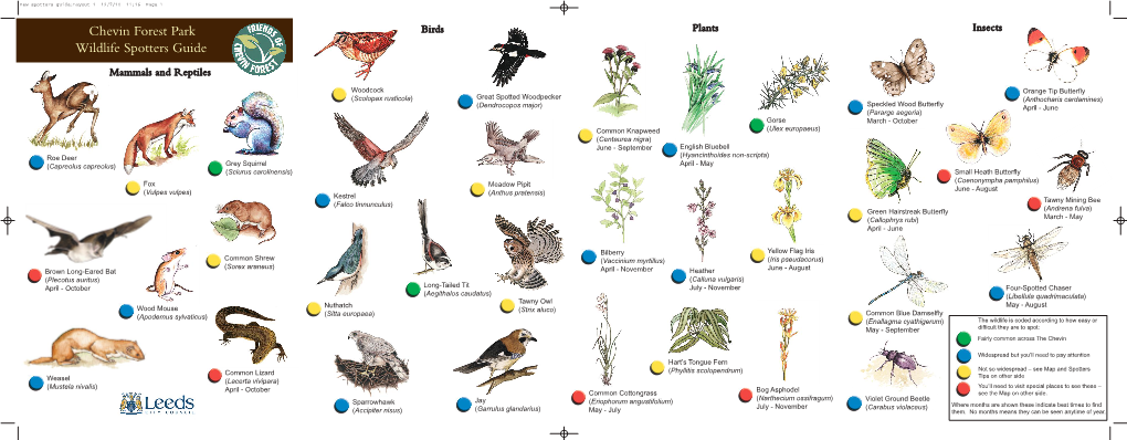 Chevin Forest Park Wildlife Spotters Guide