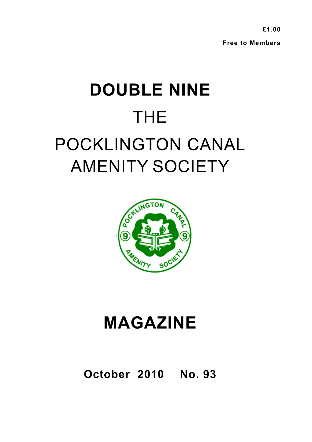 Double Nine the Pocklington Canal Amenity Society