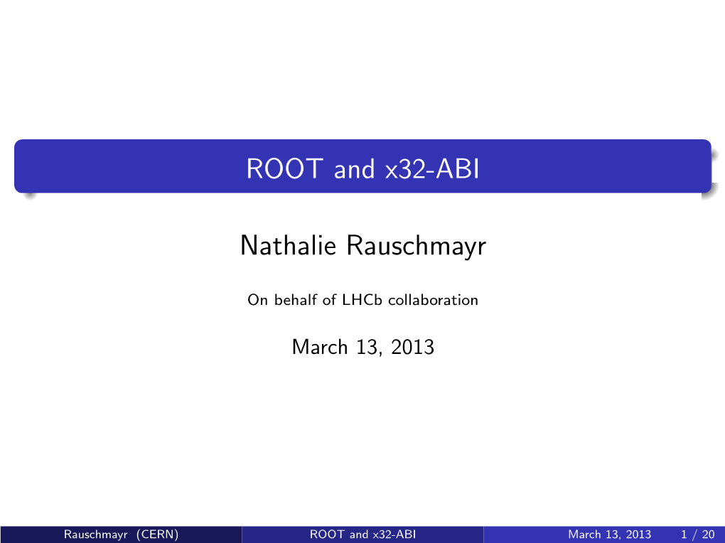 ROOT and X32-ABI