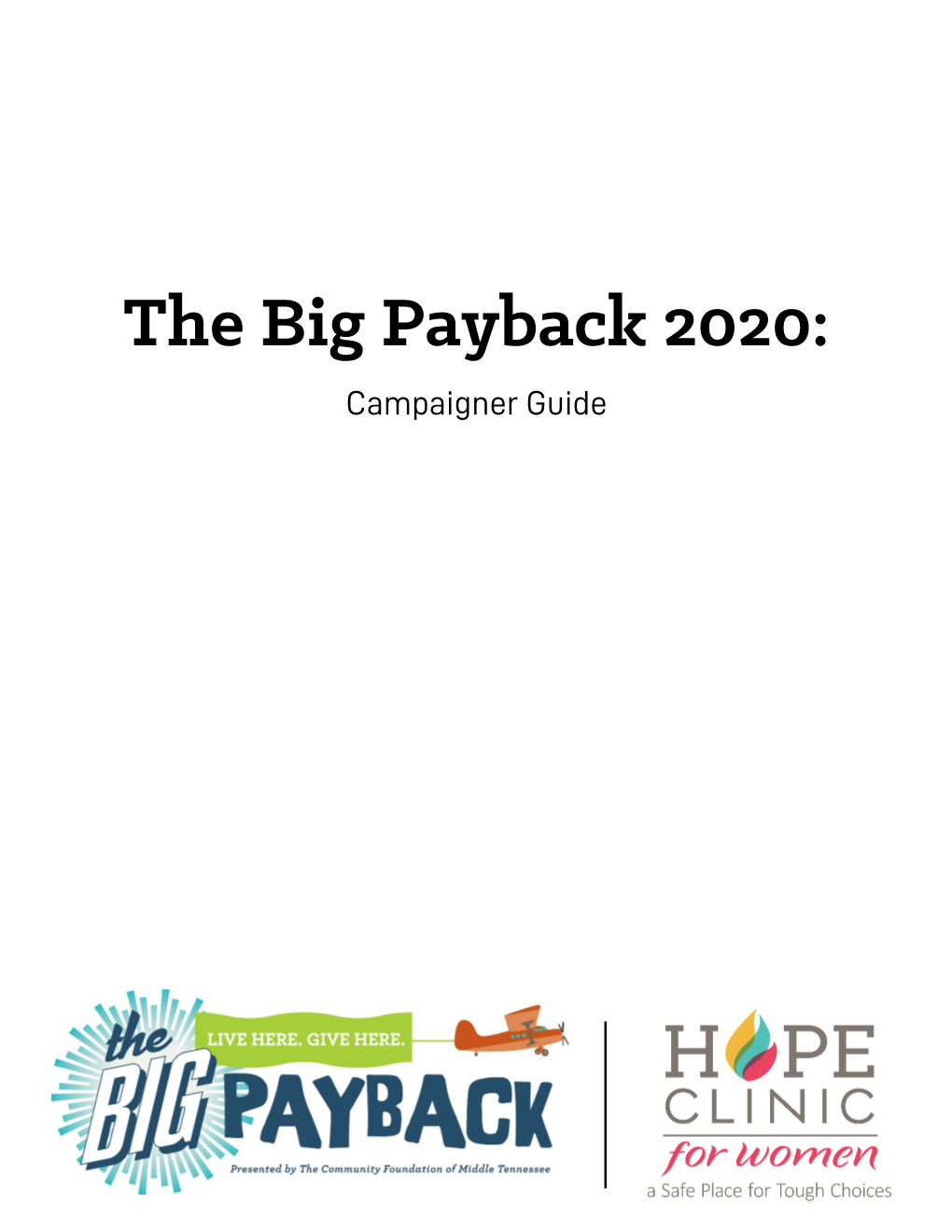 The Big Payback 2020: Campaigner Guide