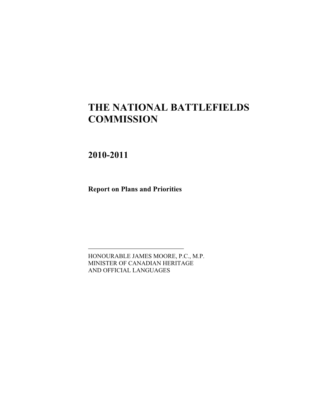 The National Battlefields Commission