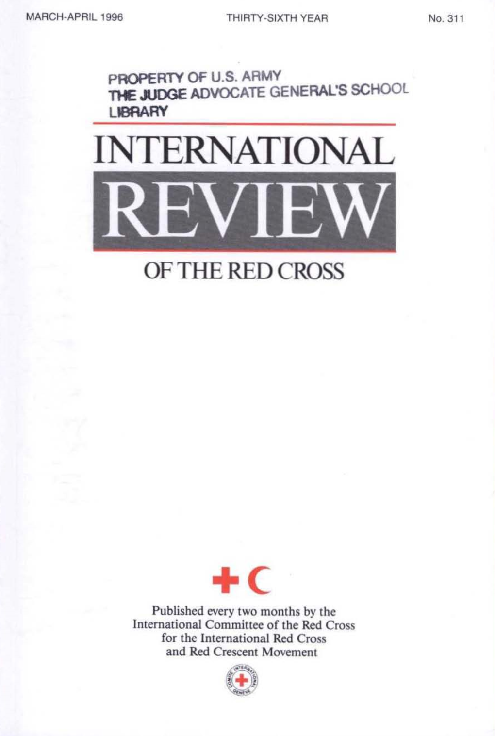 International Review of the Red Cross, March-April 1996, Thirty