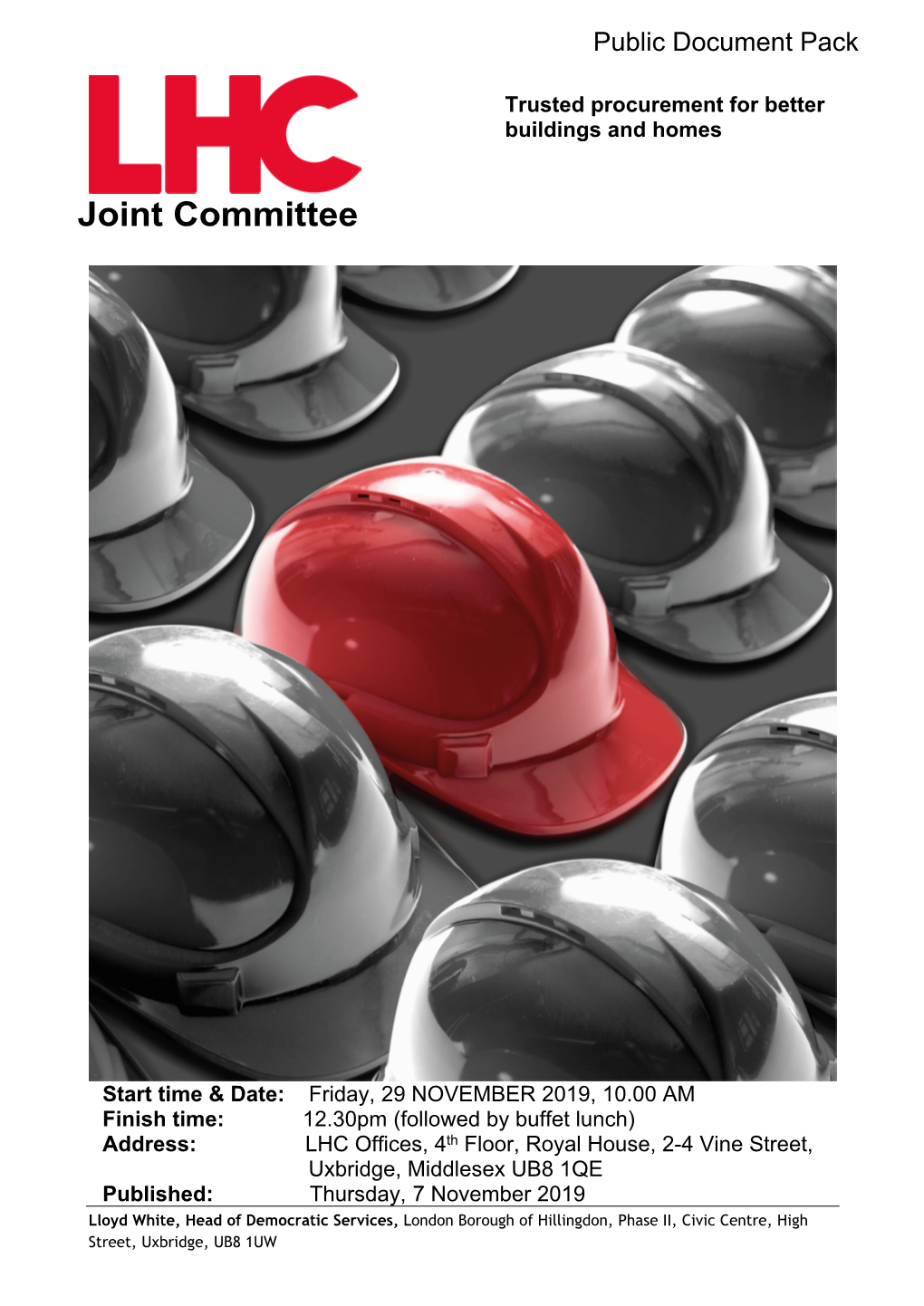 (Public Pack)Agenda Document for LHC Joint Committee, 29/11/2019